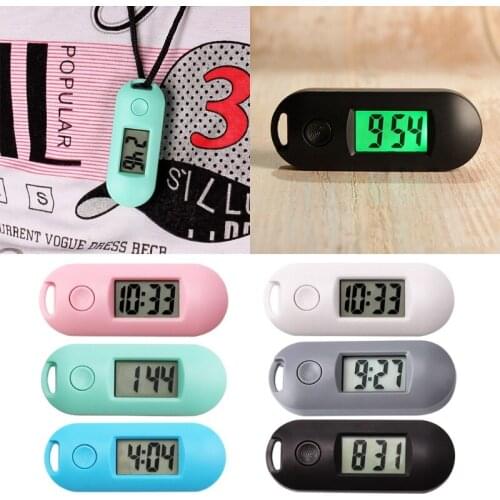 Silent Luminous Mini Portable Digital Electronic Clock Student Exam Study Library Pocket Watch Green Backlight LCD Display
