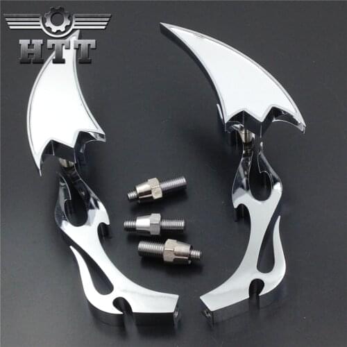 Aftermarket free shipping motorcycle parts Alloy Arrow Custom Mirror For Harley softail FatBoy Sportster CHROME