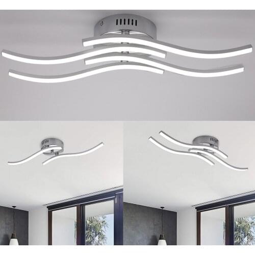 AC85-265V Modern Ceiling Light Wave Shaped Mininalist LED Pendant Lights for Home Decoration Chandelier Lamp Fixture Lighting