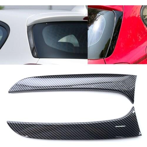 Car Rear Window Side Spoilers Glossy for BMW F20 F21 1 Series 12-19 ABS Rear Window Side Spoiler Carbon Fiber Texture