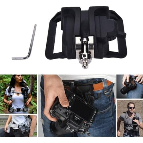 Hot Loading Holster Hanger Quick Strap Waist Belt Buckle Button Mount Clip Camera Video Bags For Sony / Canon / Nikon Camera