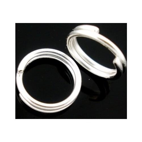 DoreenBeads 1000 PCs silver color Double Loops Open Jump Rings 4mm Dia. Findings (B04158)