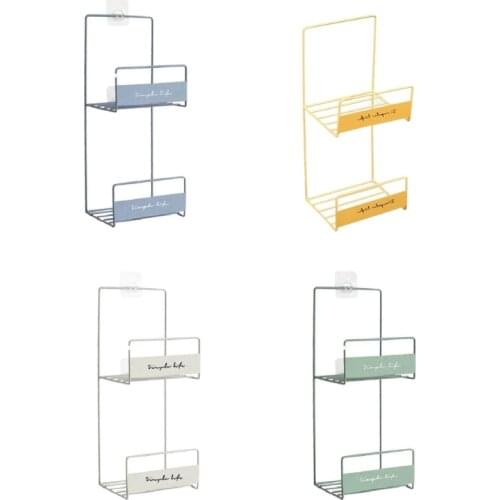 Double-Layer Wall Door Mount Hanging Bag Shelf Household Closet Bag Storage Rack Bracket Purse Handbag Organizer Iron wholesales