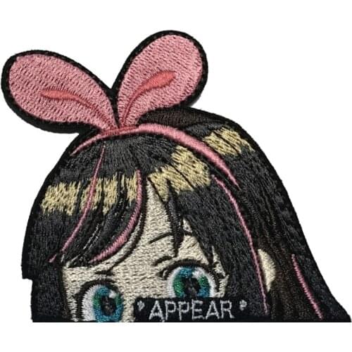 Factory OEM Custom embroidered Patch Cute Cartoon Girl Craft Iron On Applique for clothing Welcome to customize your own patch