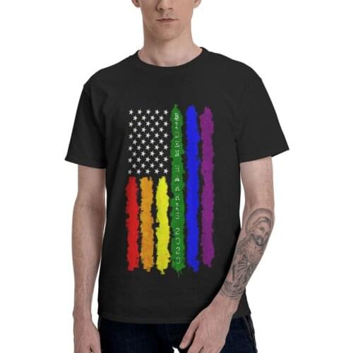 LGBT Lesbian T Shirt Mens 100% Cotton Printed T-shirts Novelty Tshirt Short Sleeve Bisexual Gay Pride Homosexual Tee Top