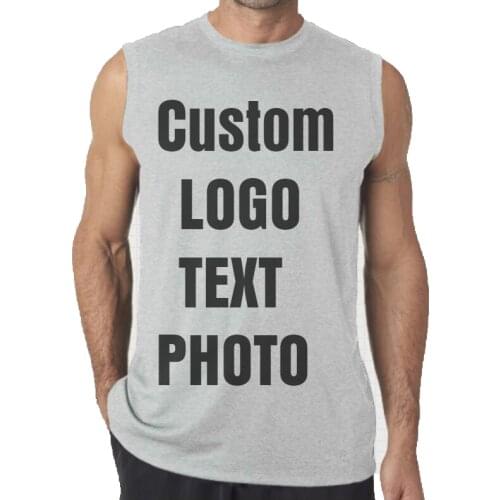 Custom Personalised Mens Summer Tank Top Sleeveless Shirt Vest Men Father Gift