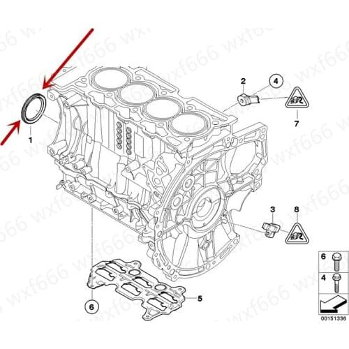 Car Engine crankshaft before oil seal F20 116Ib mwF20 114 F30 316 F21 320 N13F35 Sealing ring