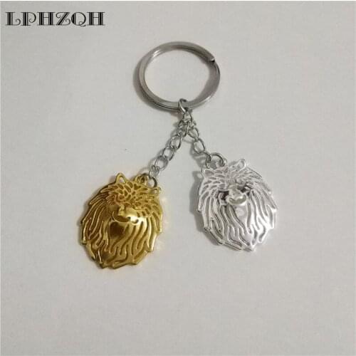 LPHZQH Fashion Cute Persian Cat Keychain Women Bag Pendant Accessory Charm Car Keyring Pet Lover Jewelry Gold Color Color