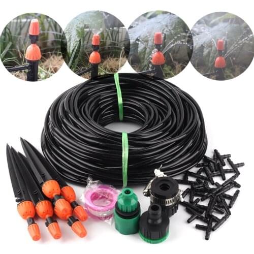 7m~42m Garden Micro Irrigation Kits Adjustable Ground Insert Dripper Kits Greenhouse Irrigation DIY Watering System