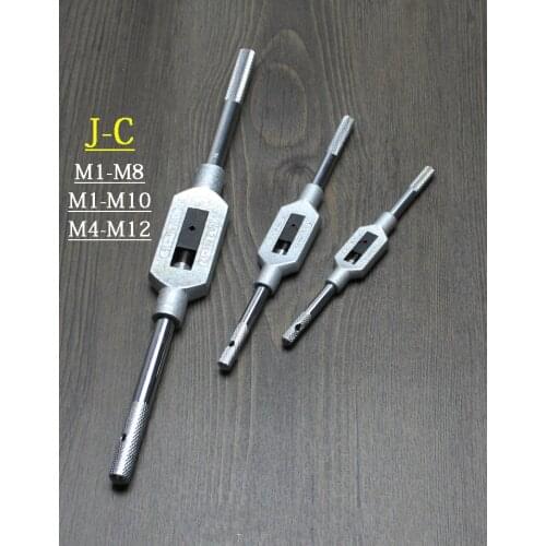 Nonslip Handle Adjustable Metal Tap Reamer Wrench M1-M8 / M1-M10 / M4-M12 Screw Tap Tap Set Taraud Tap Wrench