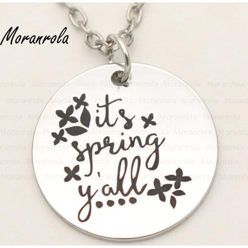 New arried"Its Spring Y'all "necklace keychain charm ,Spring necklace Easter gift Happy Easter Flowers DIY charm Hello Spring