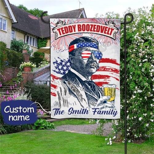 Personalized Flag Teddy Boozedvelt USA Independence Day 3D Printed House Flags Decoration Double-sided Printing