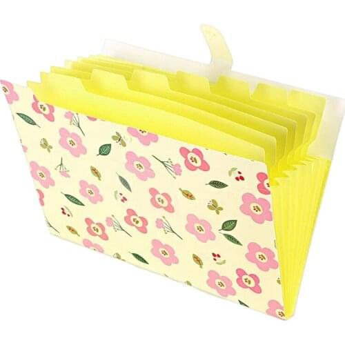 Expanding File Folder Floral A4 and Letter Size Archival File Holder Organizer 8 Pockets