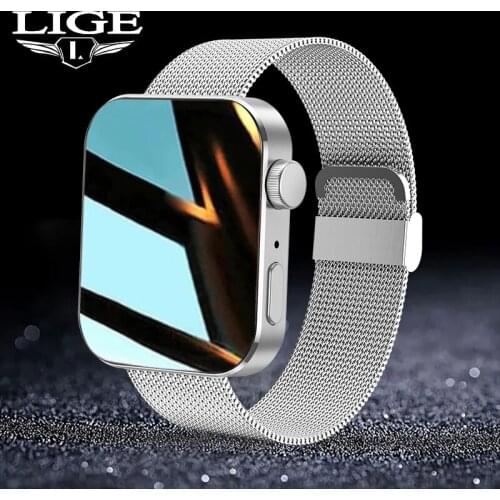 LIGE New Men Smart Watch Bluetooth call Full Screen Touch Waterproof Sport Heart Rate Monitor Smartwatch Women For XiaoMI Phone