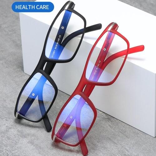 Photochromic UV Sunglasses Anti Radiation Blue Ray Filter Rectangle Full Rim Eyeglasses For Men Women Transition Male Discolored