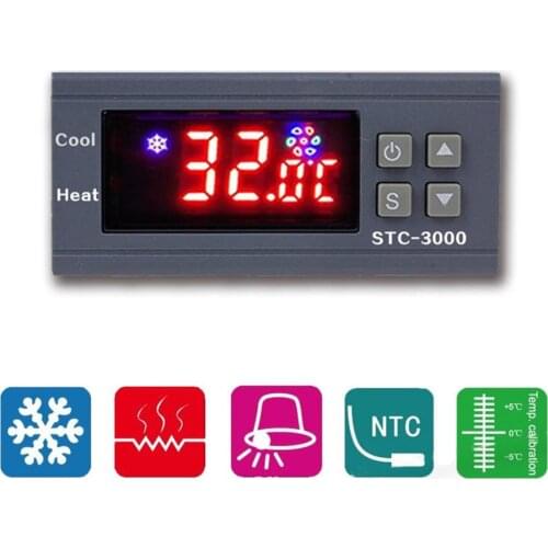 STC-3000 High Precision 12V 24V 220V Digital Thermostat Temperature Controller Thermometer Sensor Hygrometer