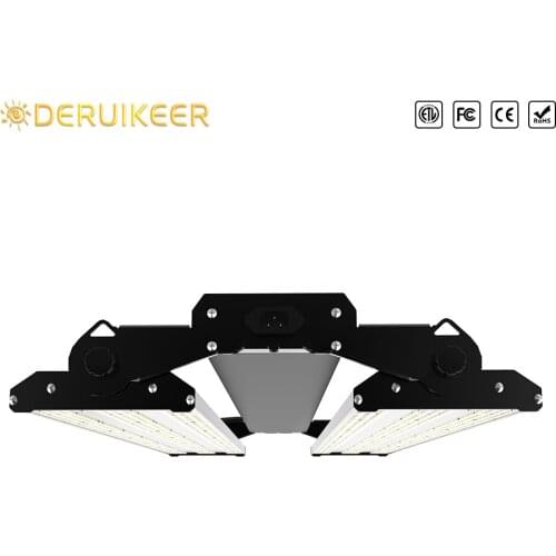 Deruikeer Led Grow Light 480W RJ Port Dual-Mode Rotating Light Group Switch Dimmable High Performance Greenhouse Medical Lamp