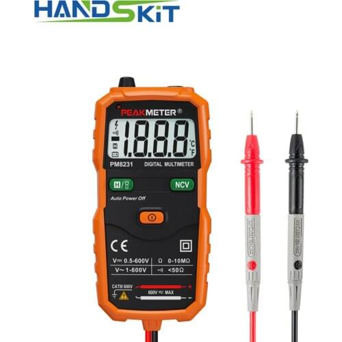 Hanskit MS8231 Tester Voltage Indicator Digital Multimeter Mini Auto Multitester AC/DC Voltage Resistance Continuity Measurement