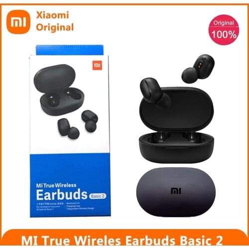 Original Xiaomi Redmi Airdots 2 TWS bluetooth Earphone Global Version Mi True Wireless Earbuds Basic 2 Stereo Noise Reduction
