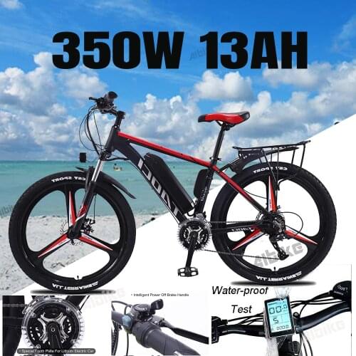 26'' Electric Bikes Mens 350W 35km/h 36V 13Ah Battery Ebikes for Adults Electric Mountain Bike for Men 27-Speed Bicycle