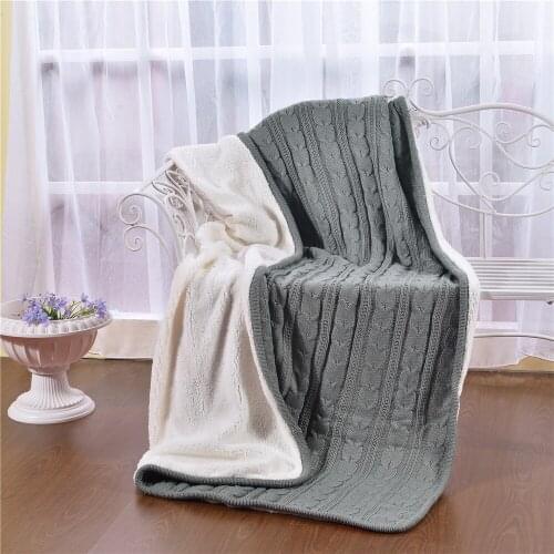 Knited CamoFleece Sherpa Blanket Throw Cozy Warm Bed Blankets Sleeping Blanket for Winter