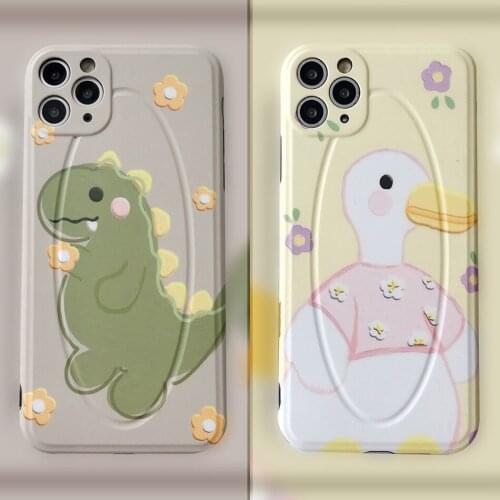 Cartoon Camera Lens Protector Case for iPhone 7 8 plus SE 2020 Cover Cute Silicone Back Shell for iPhone 11 Pro XS max X XR Case