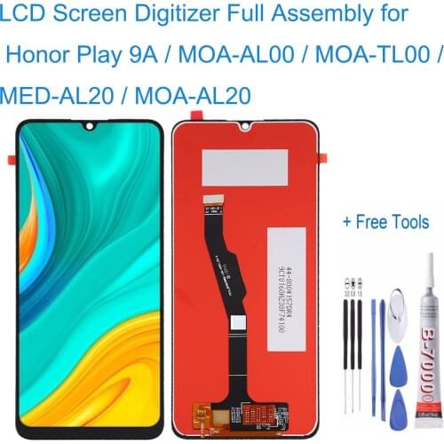 LCD Screen Digitizer Full Assembly for Huawei Honor Play 9A / MOA-AL00 / MOA-TL00 / MED-AL20 / MOA-AL20