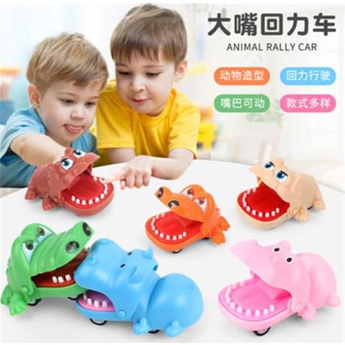 1pc Cute animal pull back car crocodile hippo dog rubbing car childrens toys for boys and girls funny Christmas childrens gift