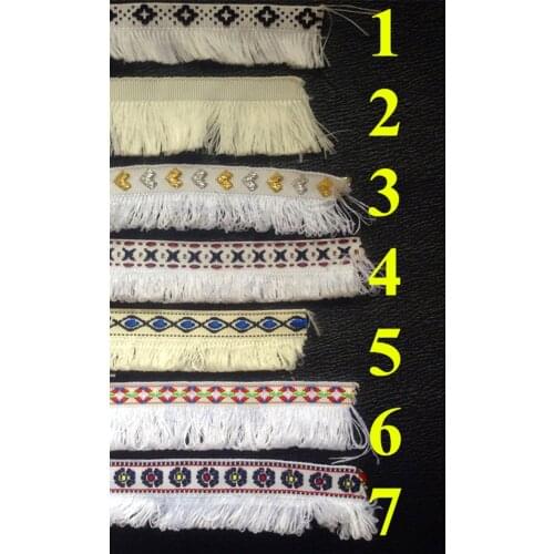 2.7-3cm tassel ribbons,white color fringe ribbon, YQ-YY170725A