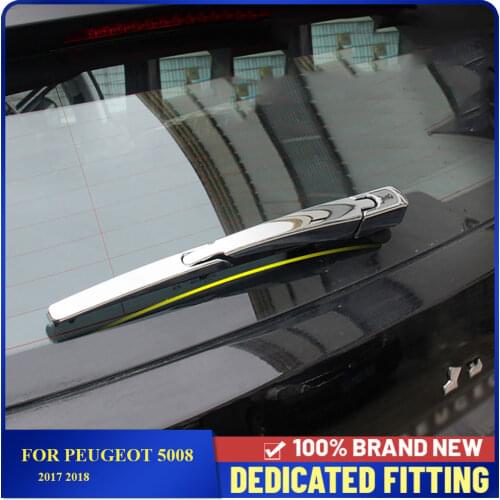 2017 2018 For Peugeot 5008 ABS Chrome Rear Window Screen Wiper Cover Rain Wipers Trims Frame Car Decoration