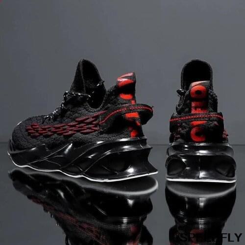 2021 primavera e verão nova absorção de choque coreano moda masculina esportes e lazer voando respirável sapatos ao ar livre