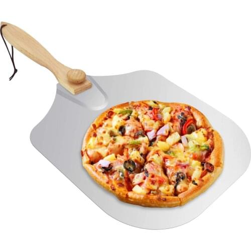 Aluminum Metal Pizza Peel Metal Pizza Paddle for Homemade Pizza for Baking Homemade Pizza Bread with Foldable Handle