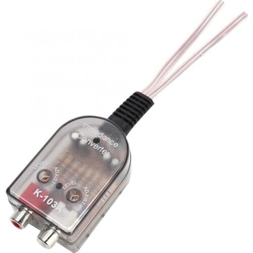 Car Stero Adjustable Speaker High To Low Sockets RCA Line Audio Impedance Converter Car Accessories