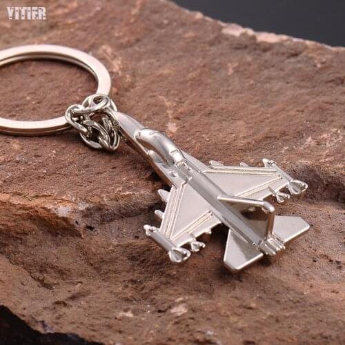 10 Pcs/lot New Creative Plane Fashion Cool Aircraft Home Key Buckle Rings Fighter Model High Grade Convenient Keychain Gift A102