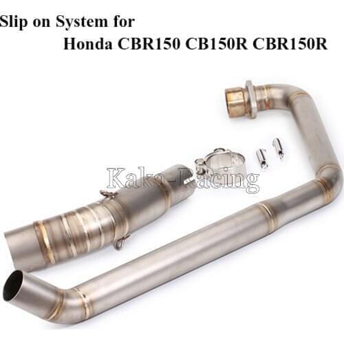 CBR 150 150R Motorcycle Exhaust Pipe Scooter Front header link Pipe Middle Tube Slip-On System For Honda CB150R CBR150 CBR150R