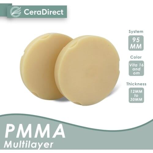 Ceradirect Multilayer PMMA Block—Zirkon zahn(95mm)14mm——for dental lab CAD/CAM