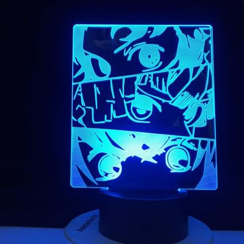 DEMON SLAYER PANEL LED ANIME LAMP DEMON SLAYER KIMETSU NO YAIBA Kid Child Nightlight Bedside Desk Lamp Japanese Led Night Light