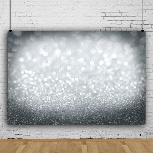 Silver Shining Sand Black Backdrop Photography Background Photo Booth Studio Decor