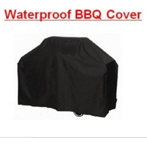 Hot Black Waterproof BBQ Cover Outdoor Rain Barbecue Grill Protector For Gas Charcoal Electric Barbeque Grill Furniture
