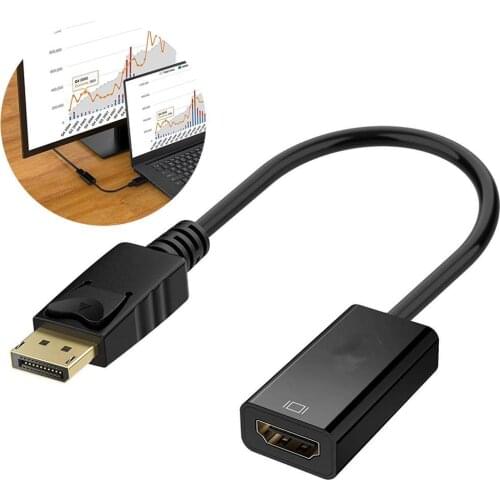 BL DisplayPort DP Male to HDMI Female Cable Adapter Converter for HDTV Projector Single Transmission Cable