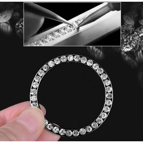 Crystal Rhinestone Car Engine Start Stop Ignition Key Ring Stickers Car Interior Decoration For Ford Mondeo KUGA Fiesta