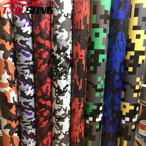 HOT Selling Digital Printed Camo Vinyl Film Wrapping Motorcycle Scooter Car Sticker Wrap Car Styling Foil Camouflage Film Wraps