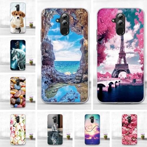 Soft TPU Case For Huawei Mate 20 Lite Case Silicone Cover For Huawei Maimang 7 6.3 inch Cartoon Animal Painted Phone Covers Bag