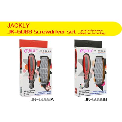 Multifunctional JACKLY JK-6088 Screwdriver Set Professional Hand Tools Kit for Mobile Phone Computer Electronic Model DIY Repair