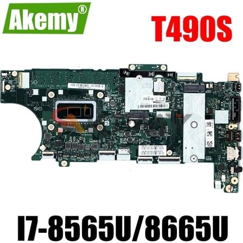 NM-B891 For ThinkPad T490S Laptop motherboard FT491/FX390 NM-B891 With I7-8565U/8665U 8GB RAM Original 100% Fully Tested