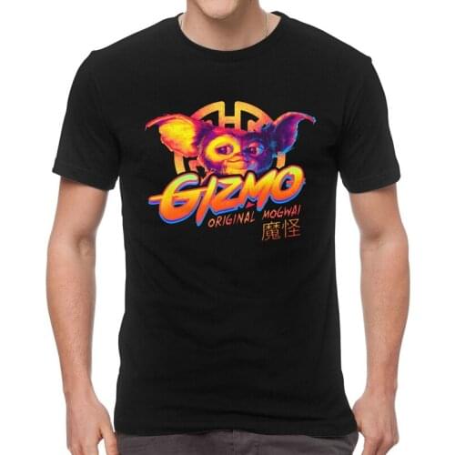 Original Mogwai Tshirt Men Graphic Tee Tops Cotton T Shirts Short Sleeve 80s Sci Fi Movie Mogwai Monster Gizmo T-shirt Clothing