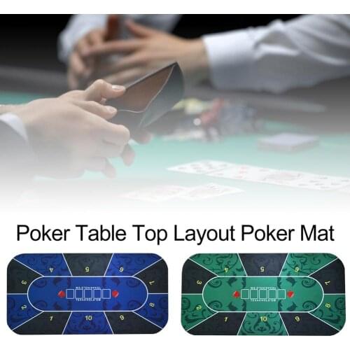 Portable Texas Hold'em Board Game 120 * 60cm Rubber Pad Tablecloth Anti-slip Practical Tablecloth Table Mat With Shoulder Bag