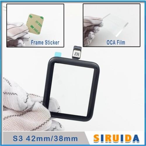 Tested Touch Screen Digitizer Lens Add OCA Glue For Apple Watch Series 4 3 2 1 38mm 40mm 42mm 44mm LCD Front Glass Replacement