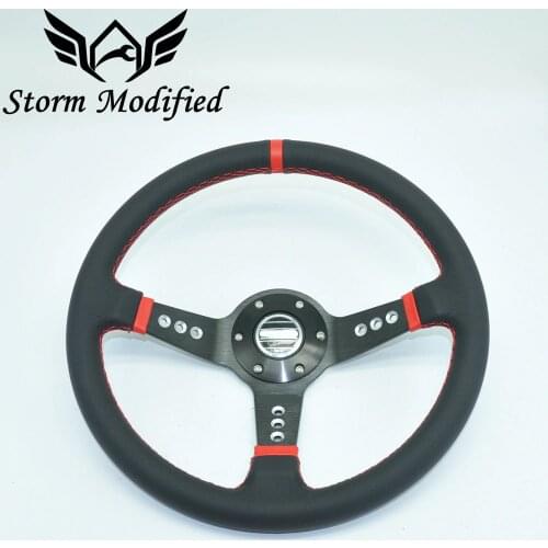 SuTong High Quality Car Racing Steering Wheels 1 PC SPCO 14 inch leather Drifting Steering Wheel 5158