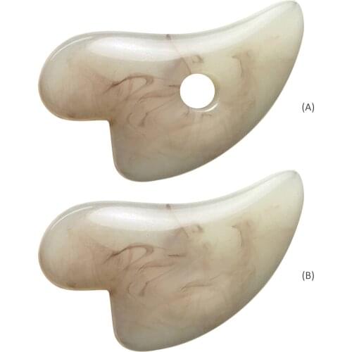 Natural Resin Heart-Shaped Gua Sha Scraper Board Massage Gua Sha Stone Plate Muscle Relaxation for Face Neck Back Skin Lifting W